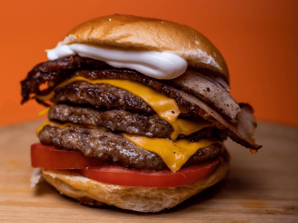 Triplo Cheddar Bacon Coom 3 Carnes 120g Suculentas + Cheddar + Bacon!!!!